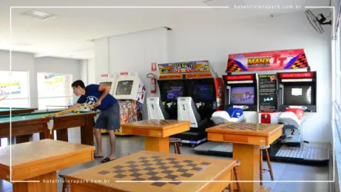 Hotel com Sala de Jogos em Caldas Novas é no Riviera Park Hotel